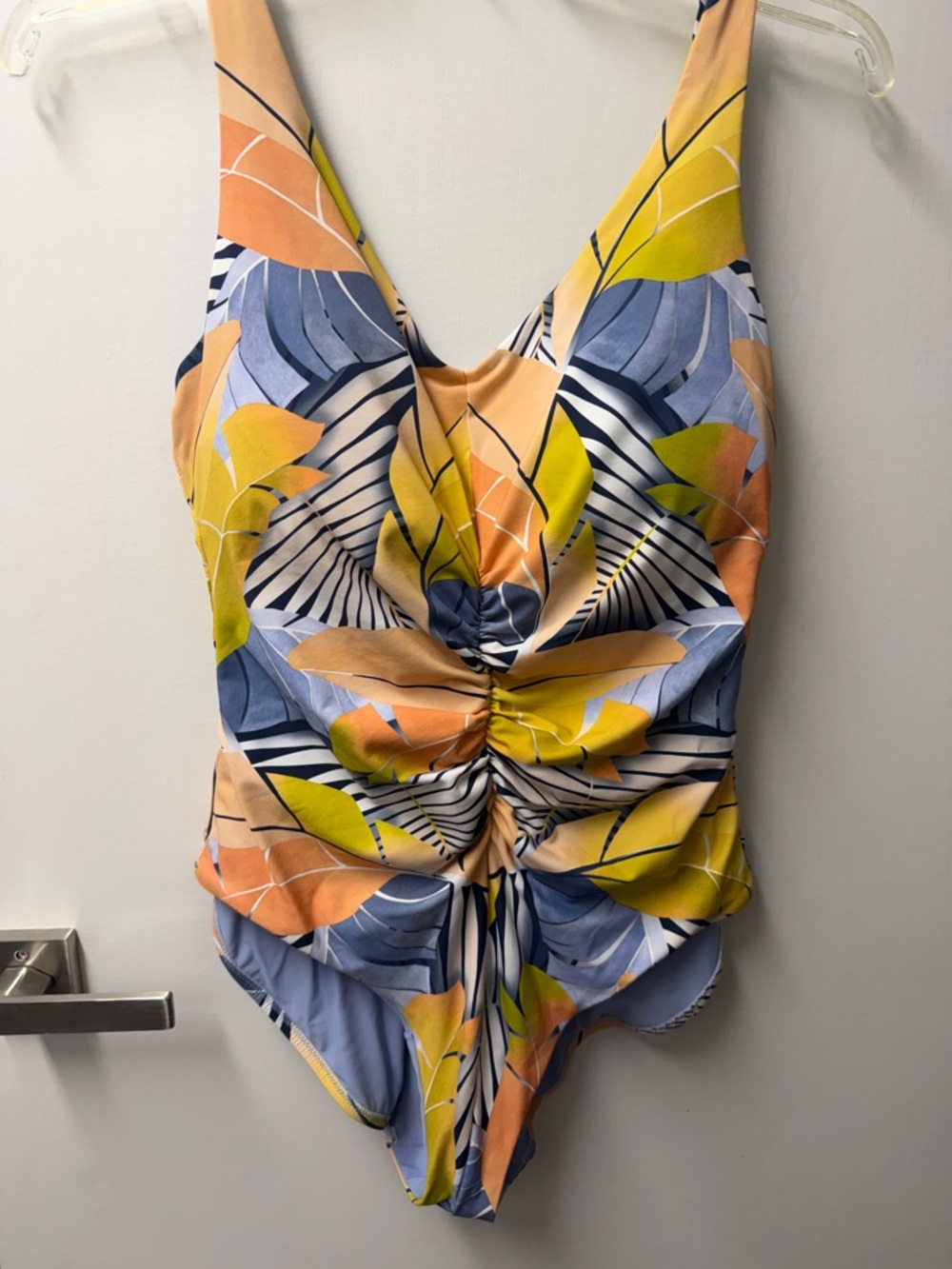 Tropical Twist One-Piece Swimsuit in Yellow & Blue